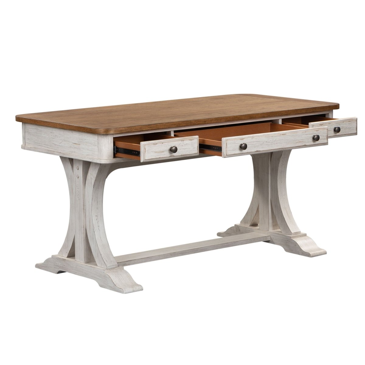 Farmhouse Reimagined - Writing Desk - White Writing Desks by Liberty Furniture - Walls Furniture & Mattress