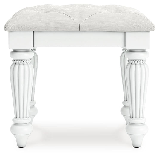 Kozlani - 3 Pc. - Vanity, Mirror And Stool - White 3 Piece Bedroom Sets by Signature Design by Ashley® - Walls Furniture & Mattress