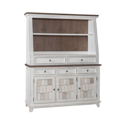 River Place - Server & Hutch - White Hutches & Buffets by Liberty Furniture - Walls Furniture & Mattress