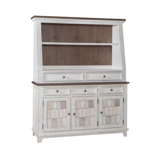 River Place - Server & Hutch - White Hutches & Buffets by Liberty Furniture - Walls Furniture & Mattress