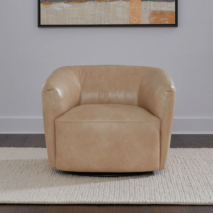 Donovan - Upholstered Swivel Accent Chair - Tan Swivel Chairs by Liberty Furniture - Walls Furniture & Mattress
