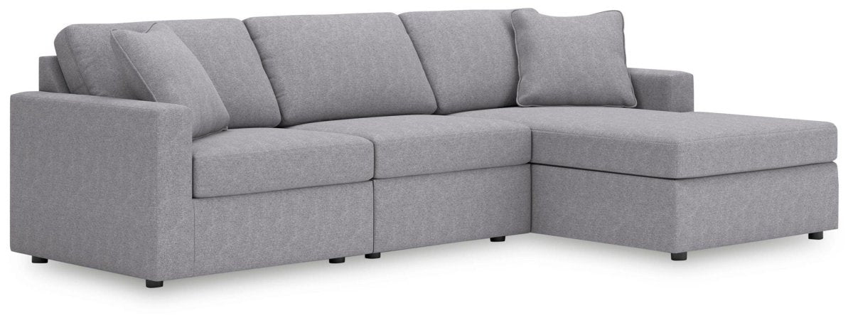 Modmax - L-Shaped Sectional - Granite Stationary Sectionals by Signature Design by Ashley® - Walls Furniture & Mattress