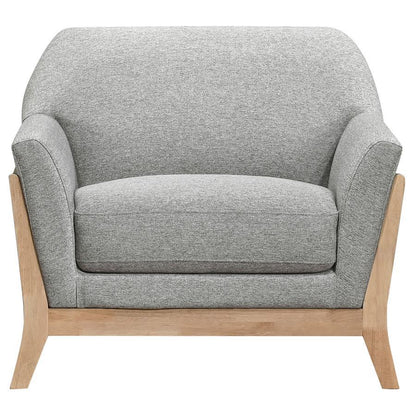 Vaughn - Fabric Upholstered Flared Arm Accent Chair - Gray Arm Chairs by Coaster Fine Furniture - Walls Furniture & Mattress