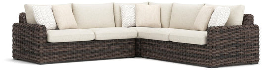 Kimora - Outdoor Sectional Stationary Sectionals by Signature Design by Ashley® - Walls Furniture & Mattress