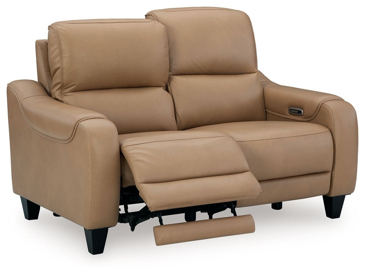 Mosswell - Power Reclining Loveseat With Adj Headrest - Toffee Reclining Loveseats by Ashley® - Walls Furniture & Mattress