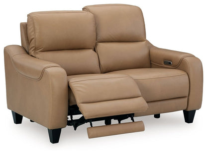 Mosswell - Power Reclining Loveseat With Adj Headrest - Toffee Reclining Loveseats by Ashley® - Walls Furniture & Mattress