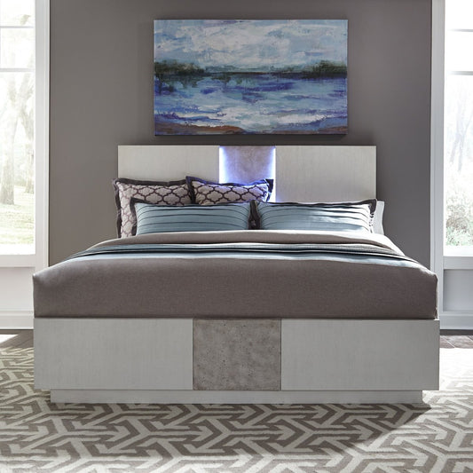 Mirage - King Panel Bed - White Panel Beds by Liberty Furniture - Walls Furniture & Mattress