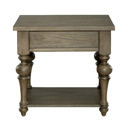 Americana Farmhouse - Drawer End Table - Light Brown End Tables by Liberty Furniture - Walls Furniture & Mattress