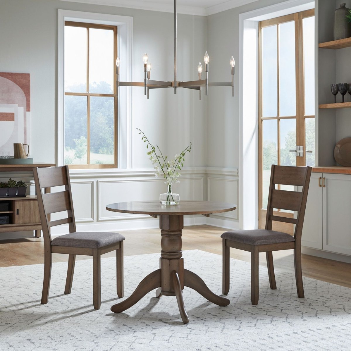 Brook Bay - Optional 3 Piece Drop Leaf Table Set 3 Piece Dining Room Sets by Liberty Furniture - Walls Furniture & Mattress