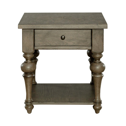 Americana Farmhouse - Drawer End Table - Light Brown End Tables by Liberty Furniture - Walls Furniture & Mattress