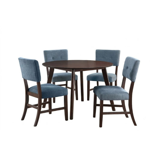 Tioga - 47" Round Dining Table Set 5 Piece Dining Room Sets by New Classic - Walls Furniture & Mattress