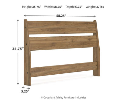 Deanlow - Full Panel Headboard - Honey Panel Headboards by Signature Design by Ashley® - Walls Furniture & Mattress