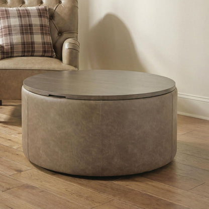 Bethanstone - Storage Ottoman - Warm Brown Storage Ottomans by Signature Design by Ashley® - Walls Furniture & Mattress