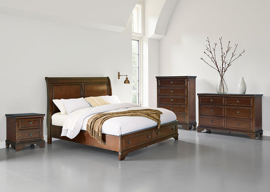 Trellington - Brown - Queen Sleigh Storage Bed