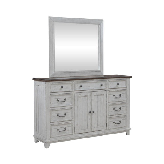 River Place - Dresser & Mirror - White Dresser & Mirror by Liberty Furniture - Walls Furniture & Mattress