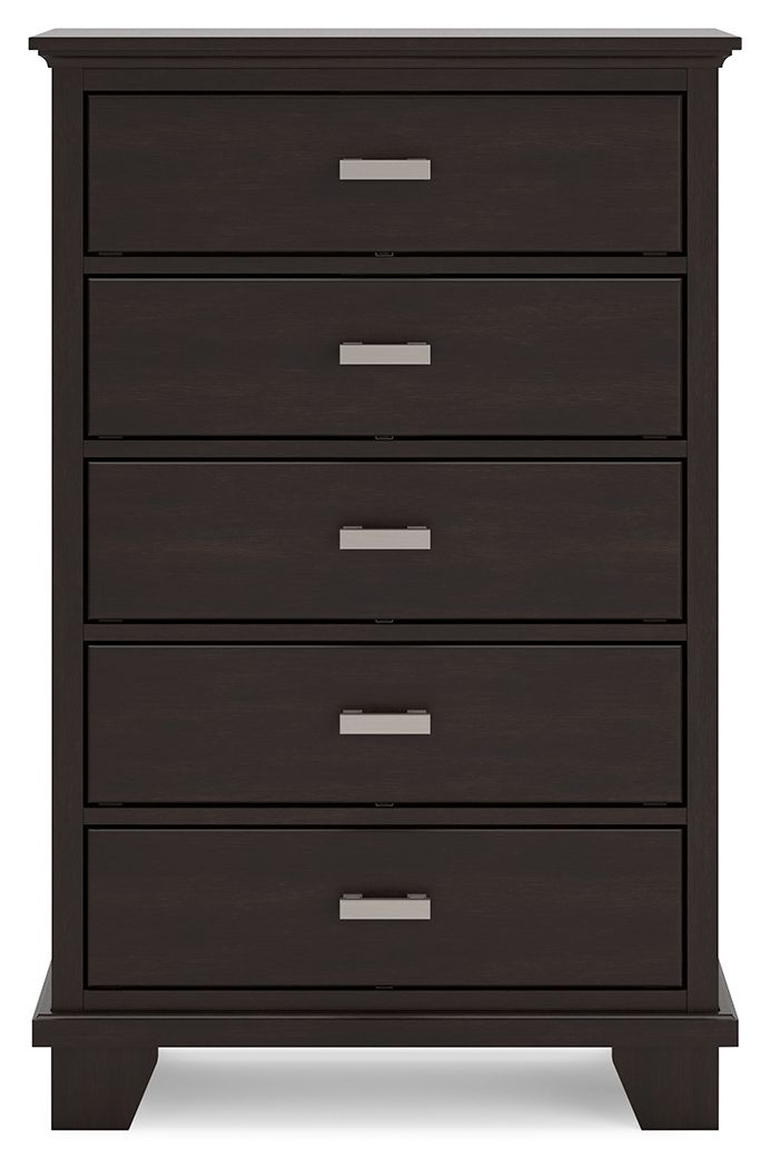 Covetown - Five Drawer Chest - Dark Brown Accent Chests by Signature Design by Ashley® - Walls Furniture & Mattress