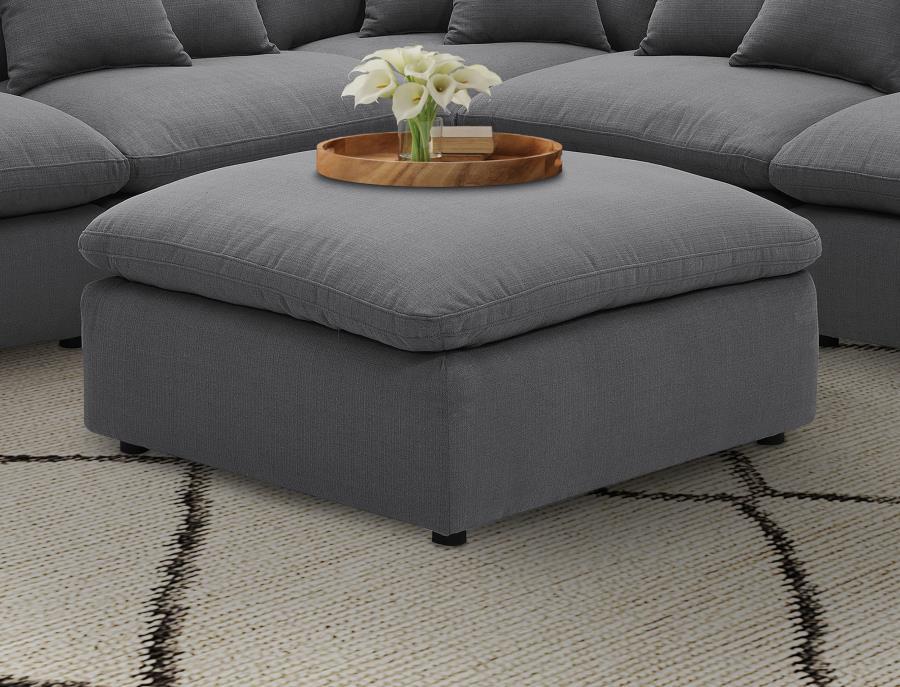 Hobson - Square Upholstered Ottoman Upholstered Ottomans by CoasterElevations - Walls Furniture & Mattress