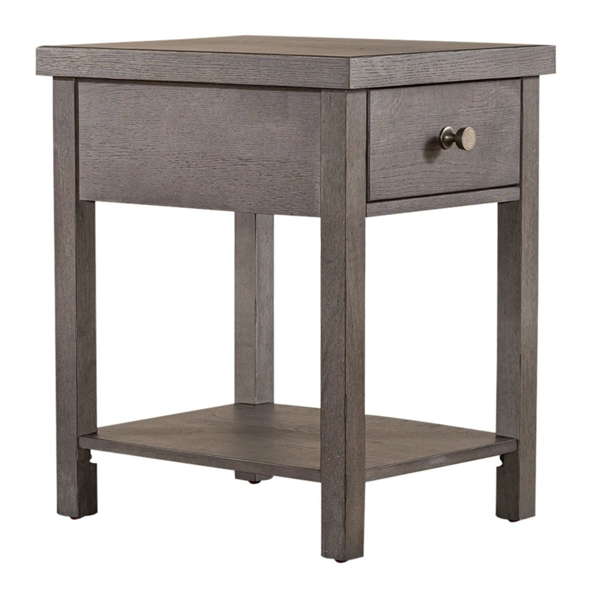 Modern Farmhouse - Drawer Chair Side Table Chair Side Tables by Liberty Furniture - Walls Furniture & Mattress
