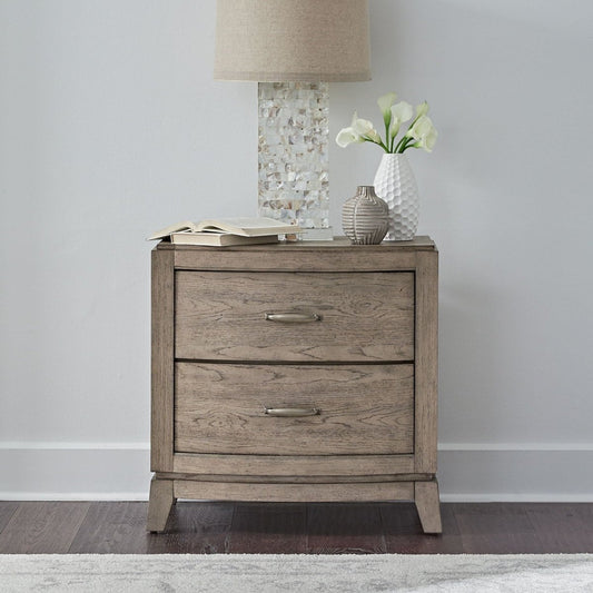 Avalon - Nightstand With Charging Station - Burnished Beige Nightstands w/ Charging Stations by Liberty Furniture - Walls Furniture & Mattress