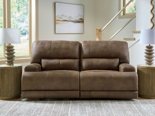 Beckley Place - Earth - 2 Seat Power Reclining Sofa With Adjustable Headrest Reclining Sofas by Signature Design by Ashley® - Walls Furniture & Mattress