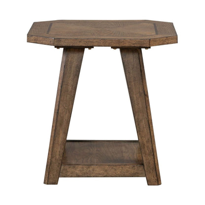 Carolina Park - Octagonal End Table - Brown End Tables by Liberty Furniture - Walls Furniture & Mattress