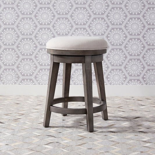 Modern Farmhouse - Console Swivel Stool Counter Height (24" - 27") by Liberty Furniture - Walls Furniture & Mattress