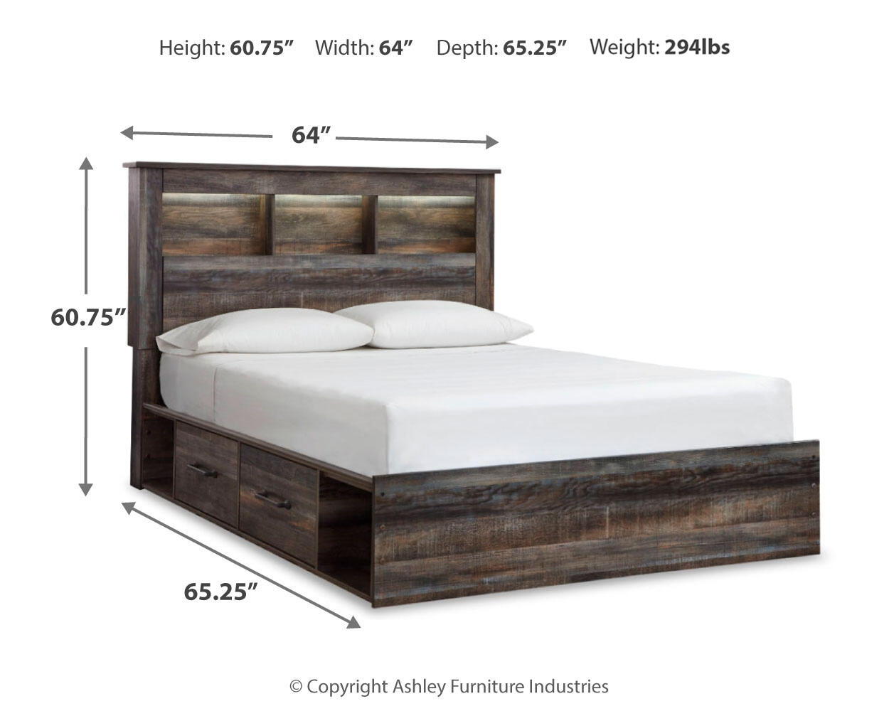 Drystan - Panel Bookcase Bed Panel Beds by Signature Design by Ashley® - Walls Furniture & Mattress