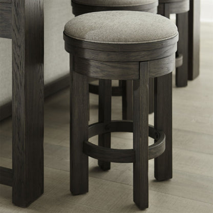 Lennox Hill - Upholstered Swivel Console Stool - Bark Counter Height (24"-27") by Liberty Furniture - Walls Furniture & Mattress