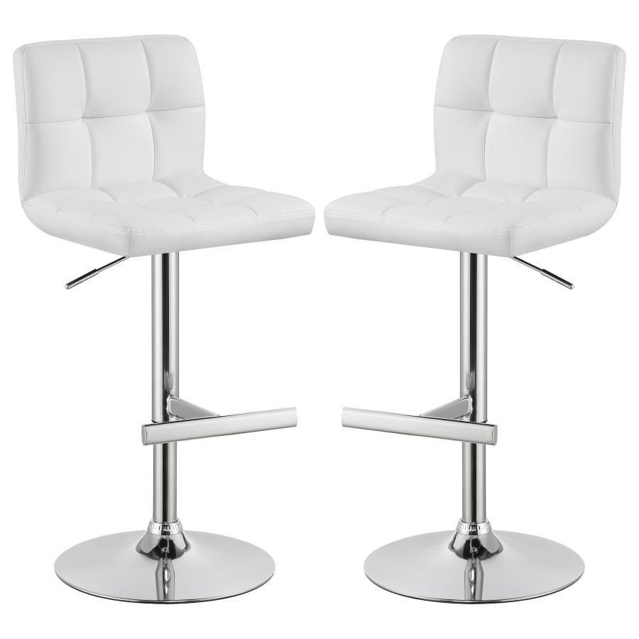 Lenny - Upholstered Adjustable Bar Stool (Set of 2) Stool Sets by CoasterEveryday - Walls Furniture & Mattress
