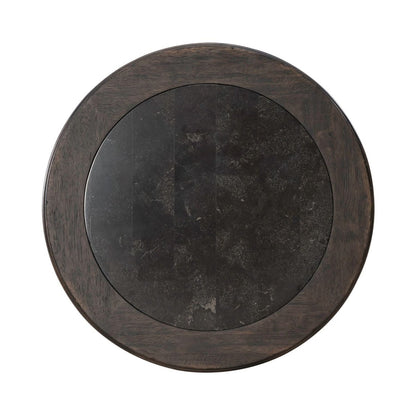 Paradise Valley - Round Chairside Table - Dark Brown Chair Side Tables by Liberty Furniture - Walls Furniture & Mattress