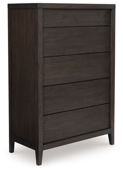 Westonfort - Five Drawer Chest - Espresso Accent Chests by Ashley® - Walls Furniture & Mattress