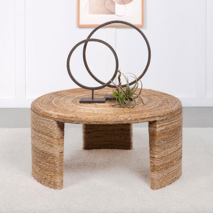 Artina - Woven Rattan Round Table End Tables by Coaster Fine Furniture - Walls Furniture & Mattress