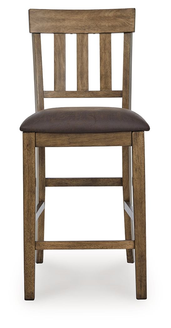 Urbinforte - Upholstered Barstool (Set of 2) - Light Brown Stool Sets by Signature Design by Ashley® - Walls Furniture & Mattress