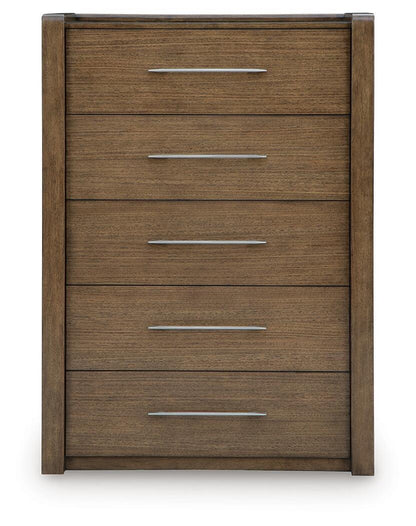 Marxmore - Five Drawer Chest - Brown Accent Chests by Benchcraft® - Walls Furniture & Mattress
