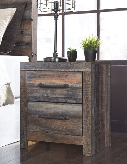 Drystan - Two Drawer Night Stand - Brown / Beige Accent Nightstands by Signature Design by Ashley® - Walls Furniture & Mattress