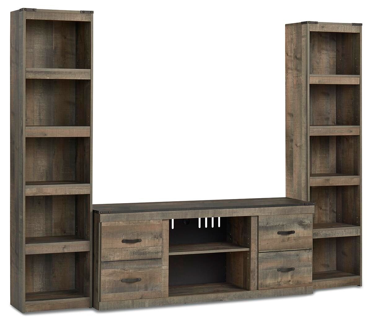 Trinell - 3-Piece Entertainment Center - Brown Entertainment Centers by Signature Design by Ashley® - Walls Furniture & Mattress