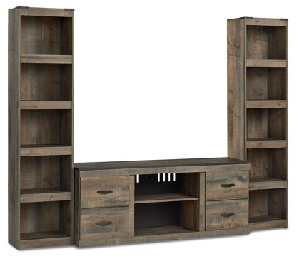 Trinell - 3-Piece Entertainment Center - Brown Entertainment Centers by Signature Design by Ashley® - Walls Furniture & Mattress