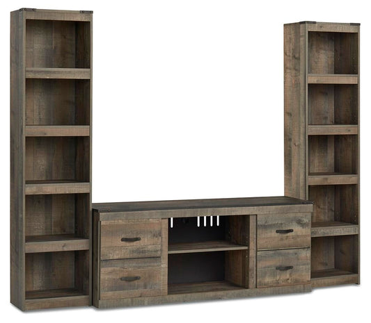 Trinell - 3-Piece Entertainment Center - Brown Entertainment Centers by Signature Design by Ashley® - Walls Furniture & Mattress