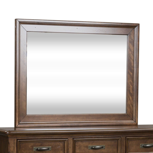 Saddlebrook - Mirror - Dark Brown Bedroom Mirrors by Liberty Furniture - Walls Furniture & Mattress