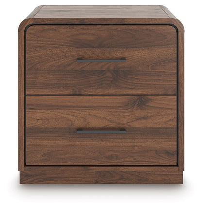 Fortlorn - Walnut Brown - Two Drawer Night Stand Accent Nightstands by Signature Design by Ashley® - Walls Furniture & Mattress