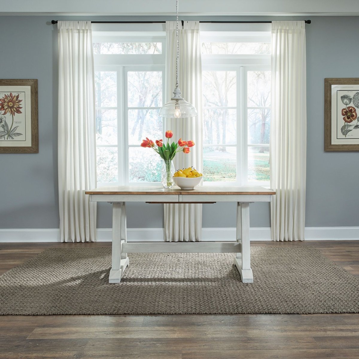 Lindsey Farm - Trestle Table Dining Tables by Liberty Furniture - Walls Furniture & Mattress