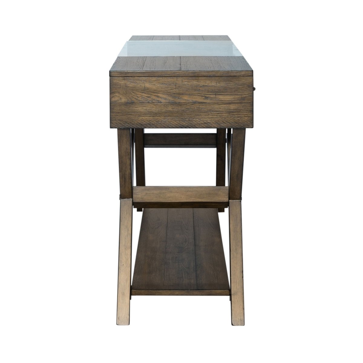Lennox - Drawer Sofa Table - Dark Brown Sofa Tables by Liberty Furniture - Walls Furniture & Mattress