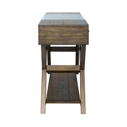 Lennox - Drawer Sofa Table - Dark Brown Sofa Tables by Liberty Furniture - Walls Furniture & Mattress