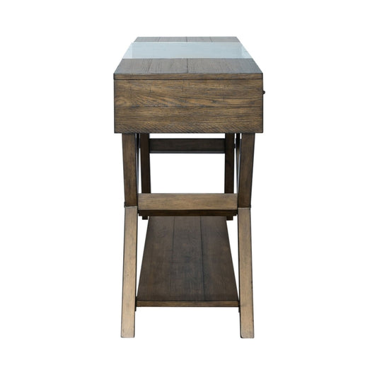 Lennox - Drawer Sofa Table - Dark Brown Sofa Tables by Liberty Furniture - Walls Furniture & Mattress