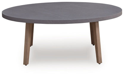 Harmony Headlands - Oval Cocktail Table - Natural / Gray Coffee Tables by Signature Design by Ashley® - Walls Furniture & Mattress