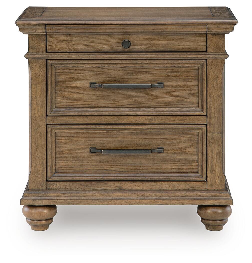 Karallin - Three Drawer Night Stand - Medium Brown Accent Nightstands by Signature Design by Ashley® - Walls Furniture & Mattress