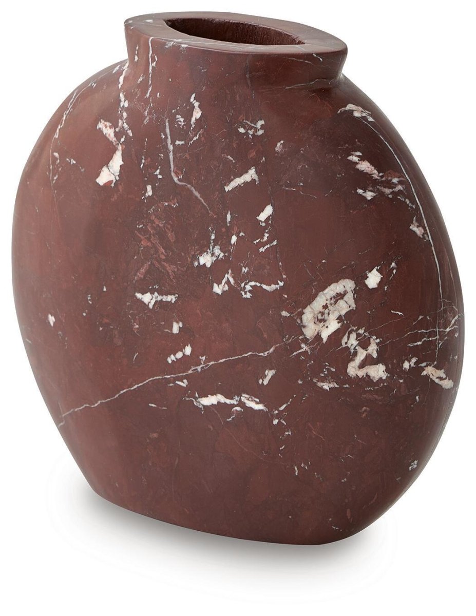 Dashner - Vase - Red / White Vases & Jars by Signature Design by Ashley® - Walls Furniture & Mattress