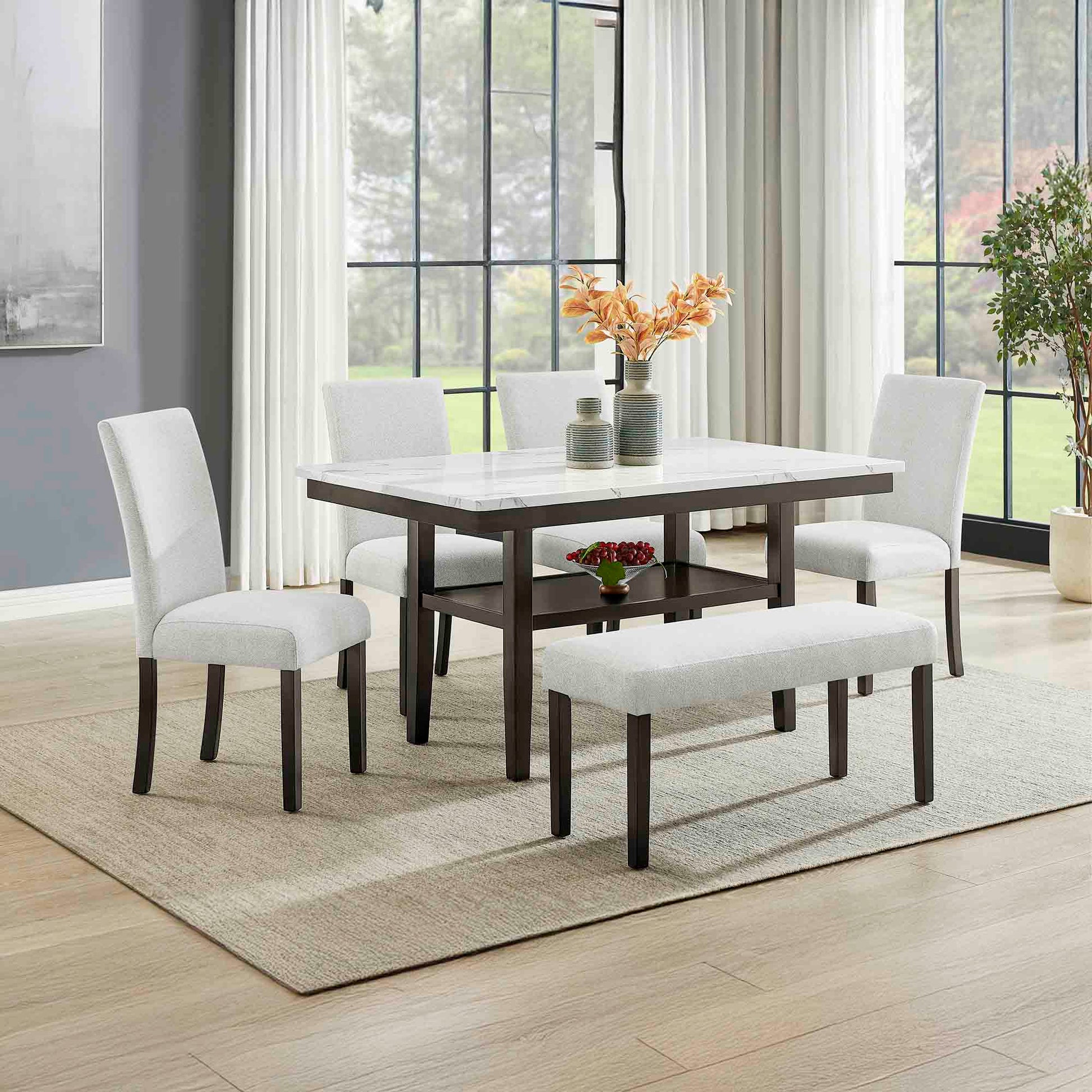Carissa - Rectangle Dining Set 5 Piece Dining Room Sets by New Classic - Walls Furniture & Mattress