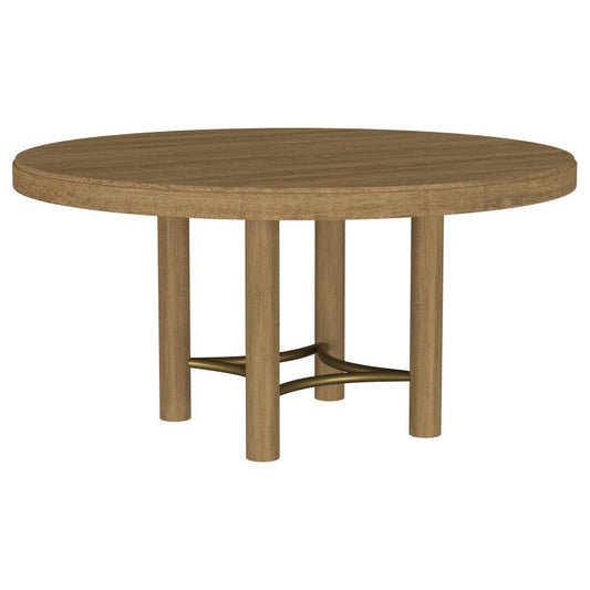 Arini - 60" Round Wood Dining Room Table - Sand Wash Dining Tables by Coaster Fine Furniture - Walls Furniture & Mattress