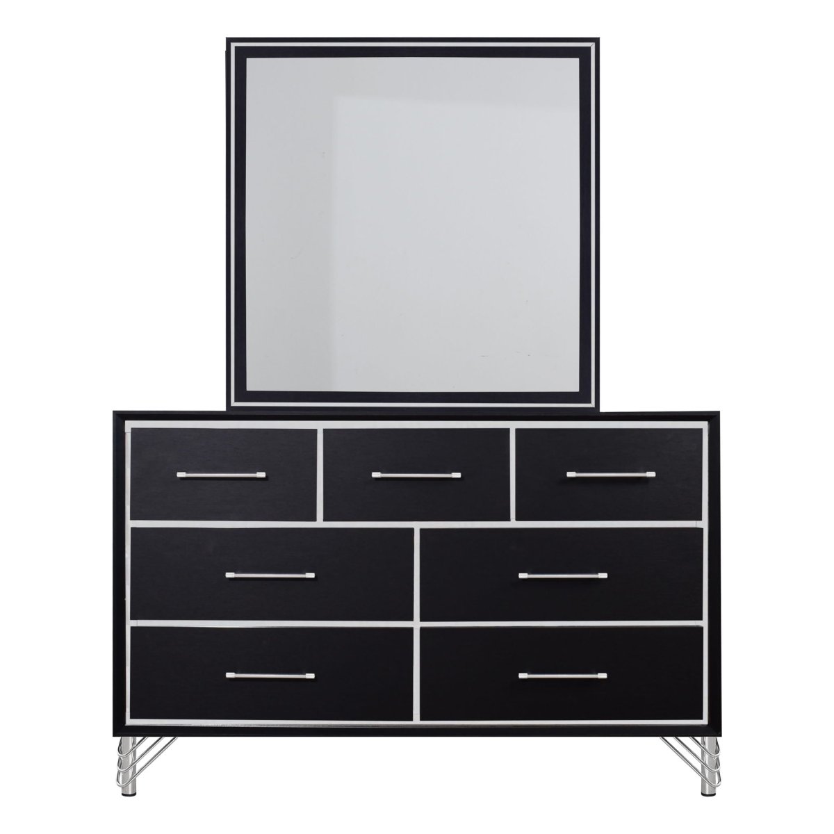 Ava - 7 Drawer Dresser Dresser & Mirror by New Classic - Walls Furniture & Mattress